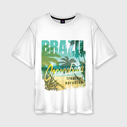 Женская футболка оверсайз Тропический Рай Бразилии