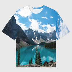 Футболка оверсайз женская КанадаБанф, цвет: 3D-принт