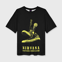 Женская футболка оверсайз Nirvana Нирвана