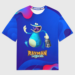 Футболка оверсайз женская Синий globox Rayman, цвет: 3D-принт