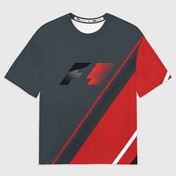 Футболка оверсайз женская F1 Большое лого, цвет: 3D-принт