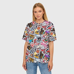 Футболка оверсайз женская Рисунок колледж, цвет: 3D-принт — фото 2