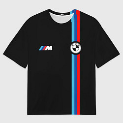 Футболка оверсайз женская БМВ 3 STRIPE BMW, цвет: 3D-принт