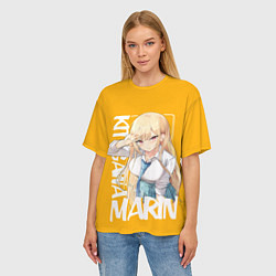 Футболка оверсайз женская Kitagawa Marin, цвет: 3D-принт — фото 2