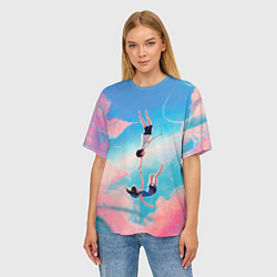 Футболка оверсайз женская Дитя погоды арт, цвет: 3D-принт — фото 2