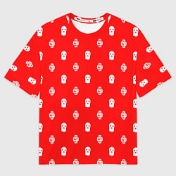 Футболка оверсайз женская Узор Mono Red Dope Camo Dope Street Market, цвет: 3D-принт