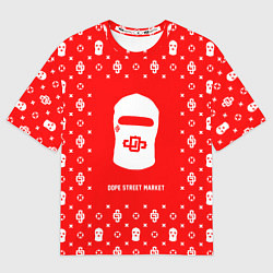 Футболка оверсайз женская Узор Red Dope Ski Mask Dope Street Market, цвет: 3D-принт