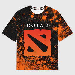 Футболка оверсайз женская ДОТА 2 Краска, цвет: 3D-принт