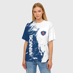 Футболка оверсайз женская SCANIA SAAB, цвет: 3D-принт — фото 2