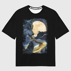 Женская футболка оверсайз Ночные Хищники