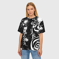 Футболка оверсайз женская ТОКИЙСКИЕ МСТИТЕЛИ - БРЫЗГИ КРАСКИ, цвет: 3D-принт — фото 2