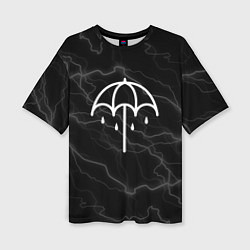 Футболка оверсайз женская Bring me the horizon молнии, цвет: 3D-принт