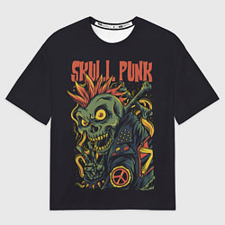 Женская футболка оверсайз SKULL PUNK Панк