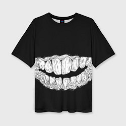 Женская футболка оверсайз Зубы Каонаси