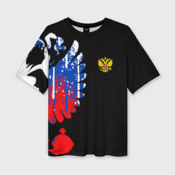 Футболка оверсайз женская Герб russia, цвет: 3D-принт