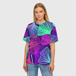 Футболка оверсайз женская Neon color pattern Fashion 2023, цвет: 3D-принт — фото 2