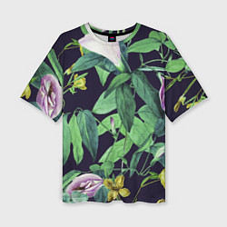 Женская футболка оверсайз Цветы Ботанические