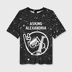 Футболка оверсайз женская Asking Alexandria - КОТ - Краска, цвет: 3D-принт