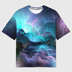 Женская футболка оверсайз Разноцветные тучи