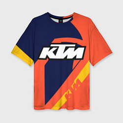 Футболка оверсайз женская KTM VINTAGE SPORTWEAR, цвет: 3D-принт