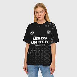 Футболка оверсайз женская Leeds United Форма Champions, цвет: 3D-принт — фото 2