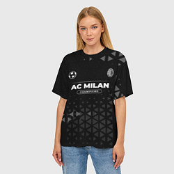 Футболка оверсайз женская AC Milan Форма Champions, цвет: 3D-принт — фото 2