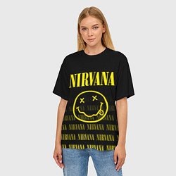Футболка оверсайз женская Smile Nirvana, цвет: 3D-принт — фото 2