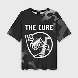 Футболка оверсайз женская The Cure КОТ Камуфляж, цвет: 3D-принт