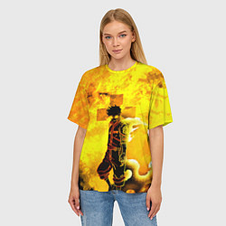 Футболка оверсайз женская ПЛАМЕННАЯ БРИГАДА ПОЖАРНЫХ, FIRE FORCE, цвет: 3D-принт — фото 2
