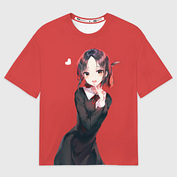 Футболка оверсайз женская Сердечко Кагуи, цвет: 3D-принт