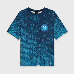 Женская футболка оверсайз Napoli наполи маленькое лого