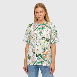 Футболка оверсайз женская Цветы Для Невесты, цвет: 3D-принт — фото 2