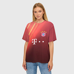 Футболка оверсайз женская Bayern munchen T, цвет: 3D-принт — фото 2