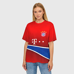 Футболка оверсайз женская Bayern munchen sport, цвет: 3D-принт — фото 2