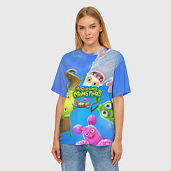 Футболка оверсайз женская Мои поющие монстры, цвет: 3D-принт — фото 2