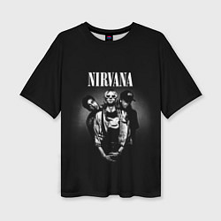 Женская футболка оверсайз Nirvana рок-группа