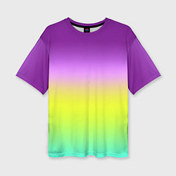 Женская футболка оверсайз Multicolored Ombre gradient