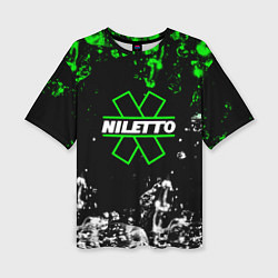 Женская футболка оверсайз Нилето niletto текстура воды