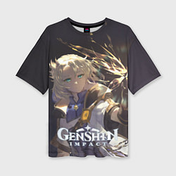 Футболка оверсайз женская Альбедо-главный алхимик, цвет: 3D-принт