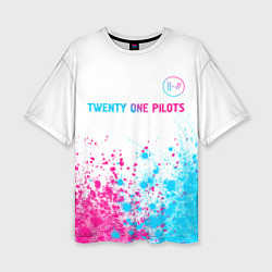 Футболка оверсайз женская Twenty One Pilots Neon Gradient, цвет: 3D-принт