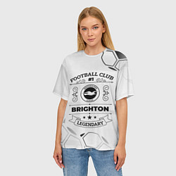 Футболка оверсайз женская Brighton Football Club Number 1 Legendary, цвет: 3D-принт — фото 2