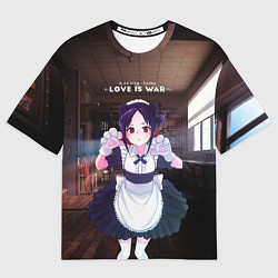 Футболка оверсайз женская Love is war Госпожа Кагуя - Синомия, цвет: 3D-принт