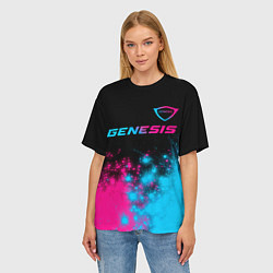 Футболка оверсайз женская Genesis Neon Gradient, цвет: 3D-принт — фото 2