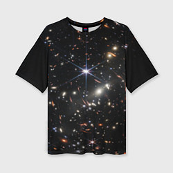Женская футболка оверсайз Новое изображение ранней вселенной от Джеймса Уэбб