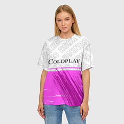 Футболка оверсайз женская Coldplay Rock Legends, цвет: 3D-принт — фото 2