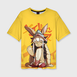 Футболка оверсайз женская Made in Abyss Наначи, цвет: 3D-принт
