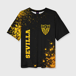 Футболка оверсайз женская Sevilla - Gold Gradient, цвет: 3D-принт