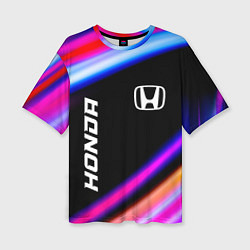 Женская футболка оверсайз Honda speed lights