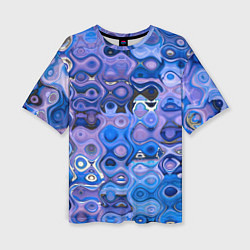 Женская футболка оверсайз Blurring colors