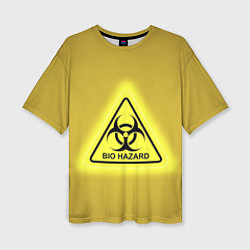 Женская футболка оверсайз Biohazard - биологическая опасность